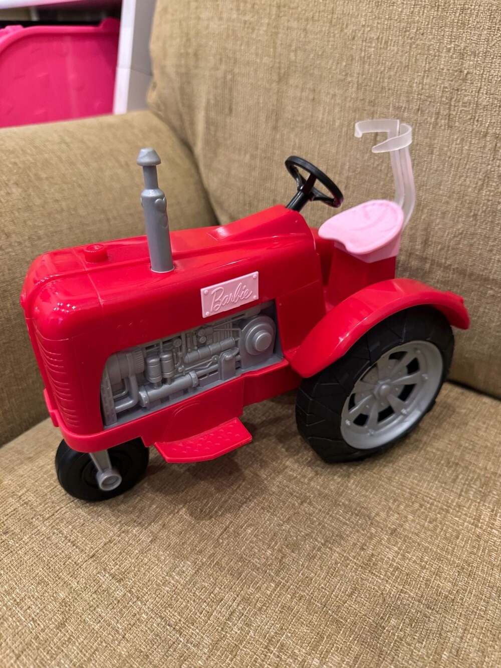 Mattel Barbie Sweet Orchard Farm Red and Pink Tractor FRM18